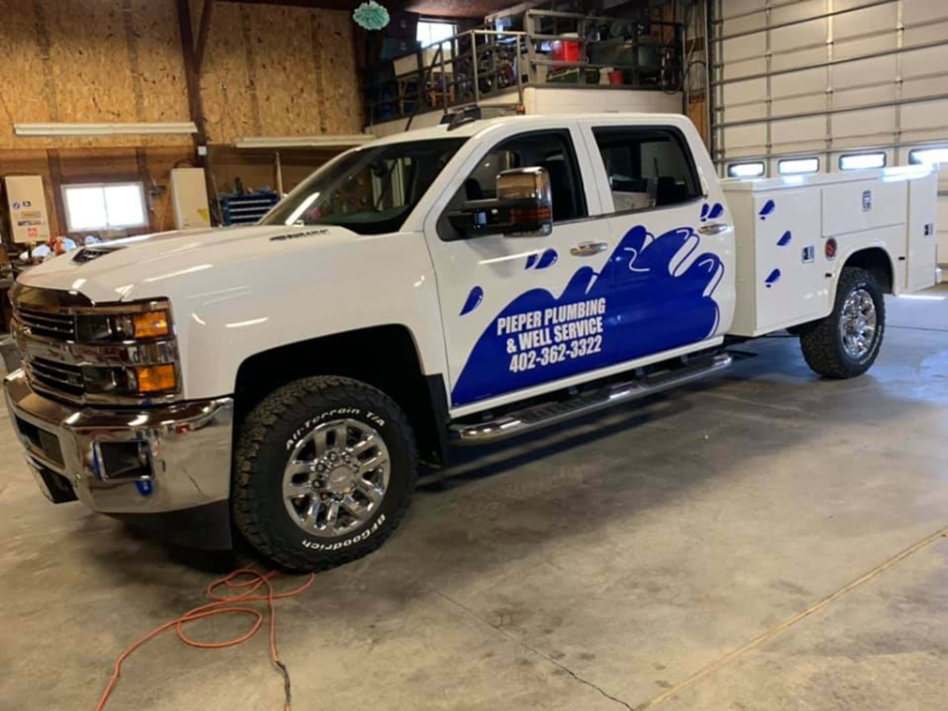 Company wrap for work truck