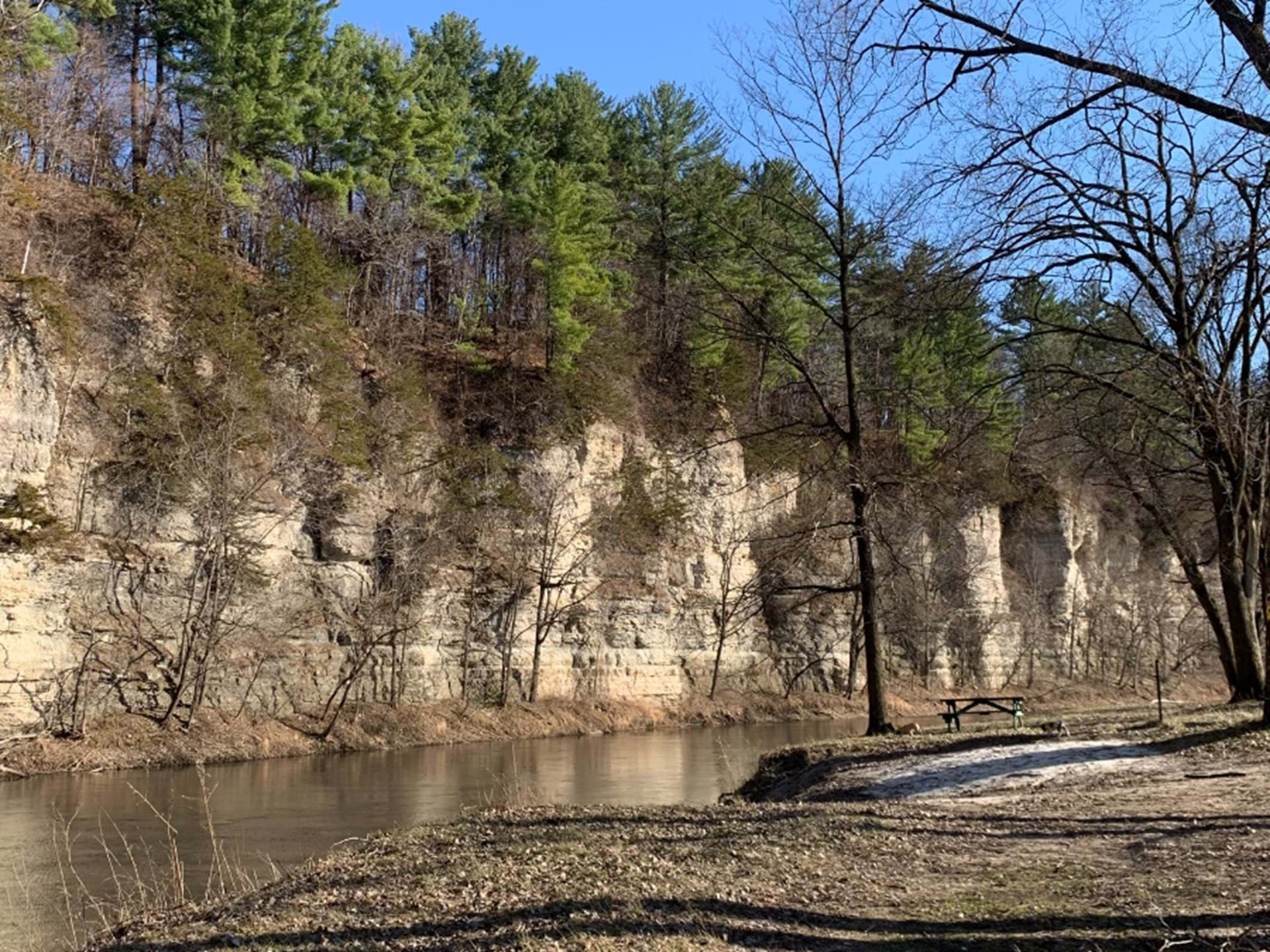 View of river from the camp ground