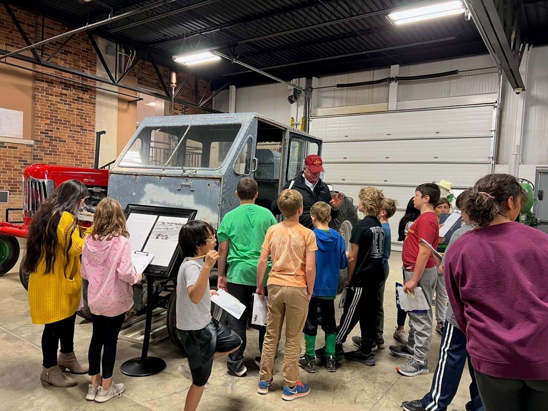 School Tour in the Tractor Room