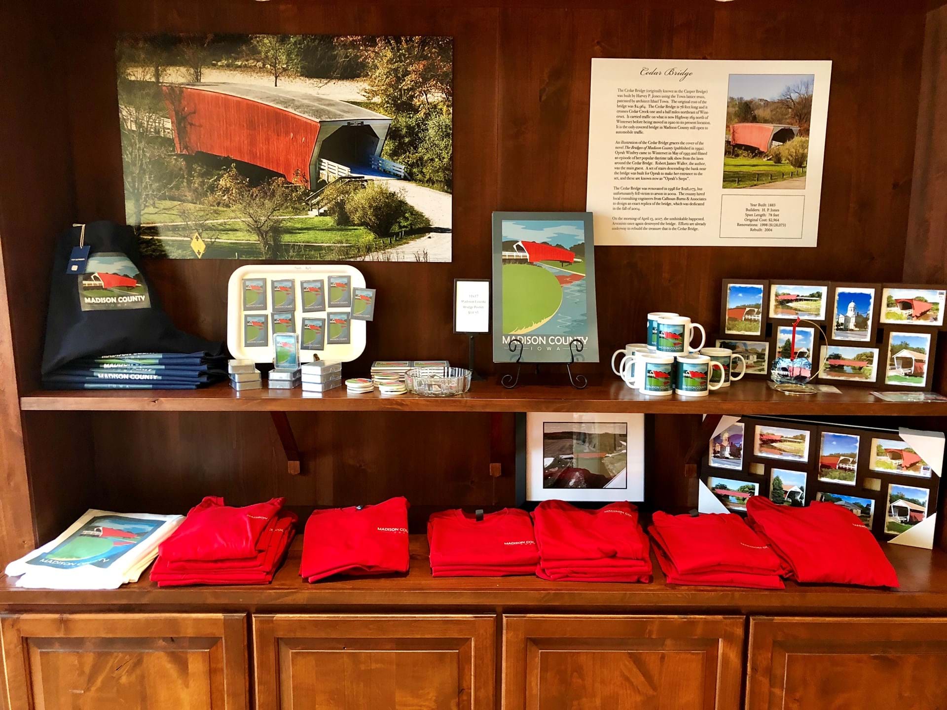 Merchandise at Madison County Chamber of Commerce Welcome Center