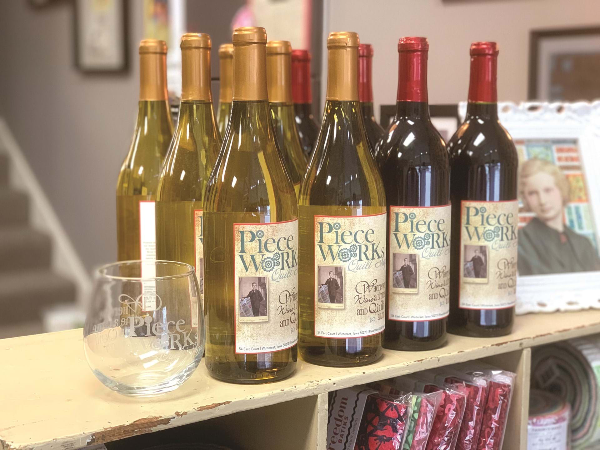 Our private label wine makes great gifts for quilters.