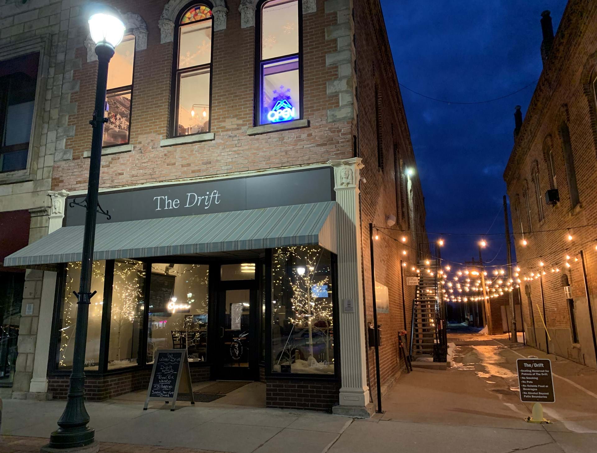 Located in a historic building right on the Winterset square.
