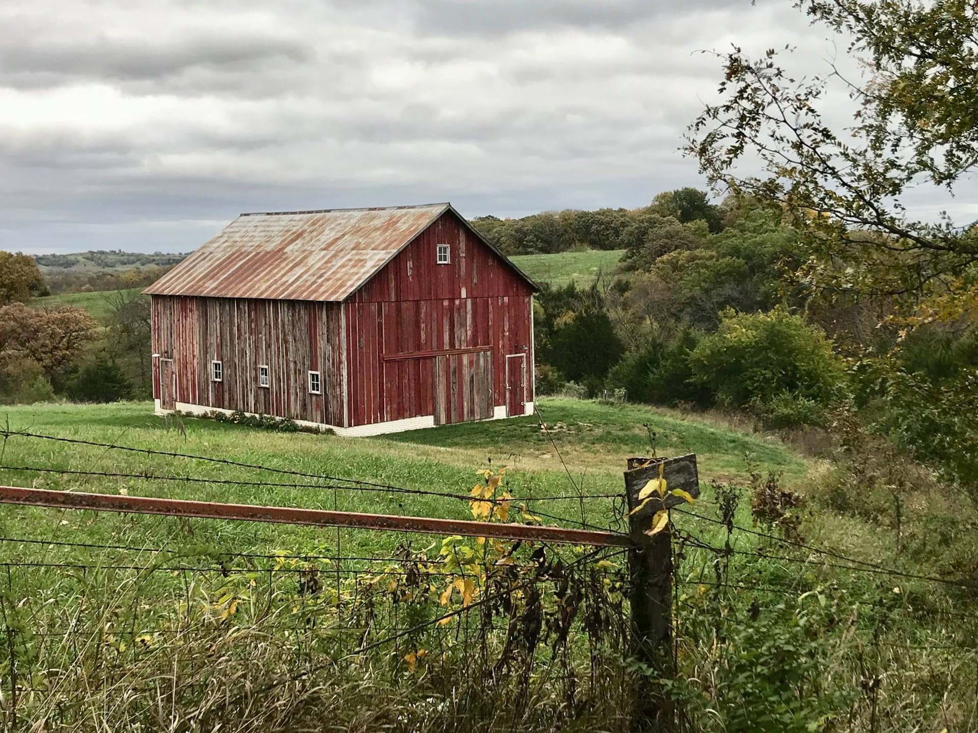 Our barn was salvaged and moved from another farm right here in Madison County. It is an 1850's hand-hewn oak structure where we host dinners, classes, concerts and more!