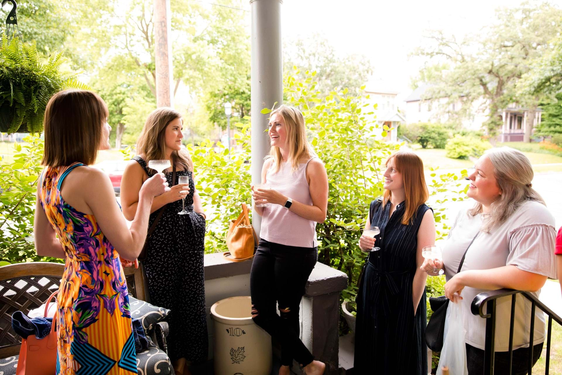 The front porch is a great gathering spot.