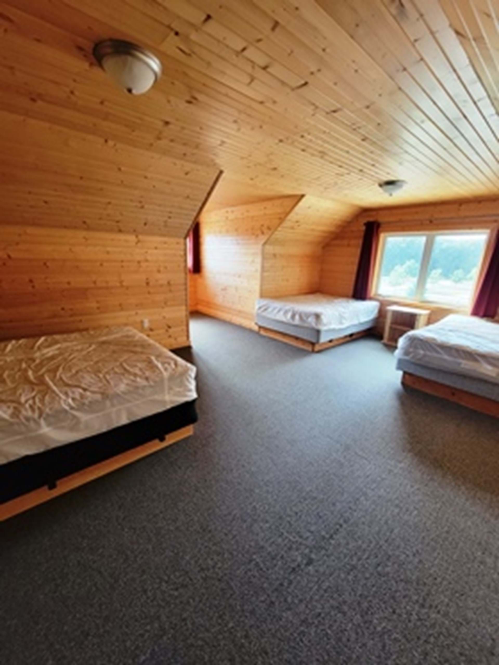 One of three bedrooms