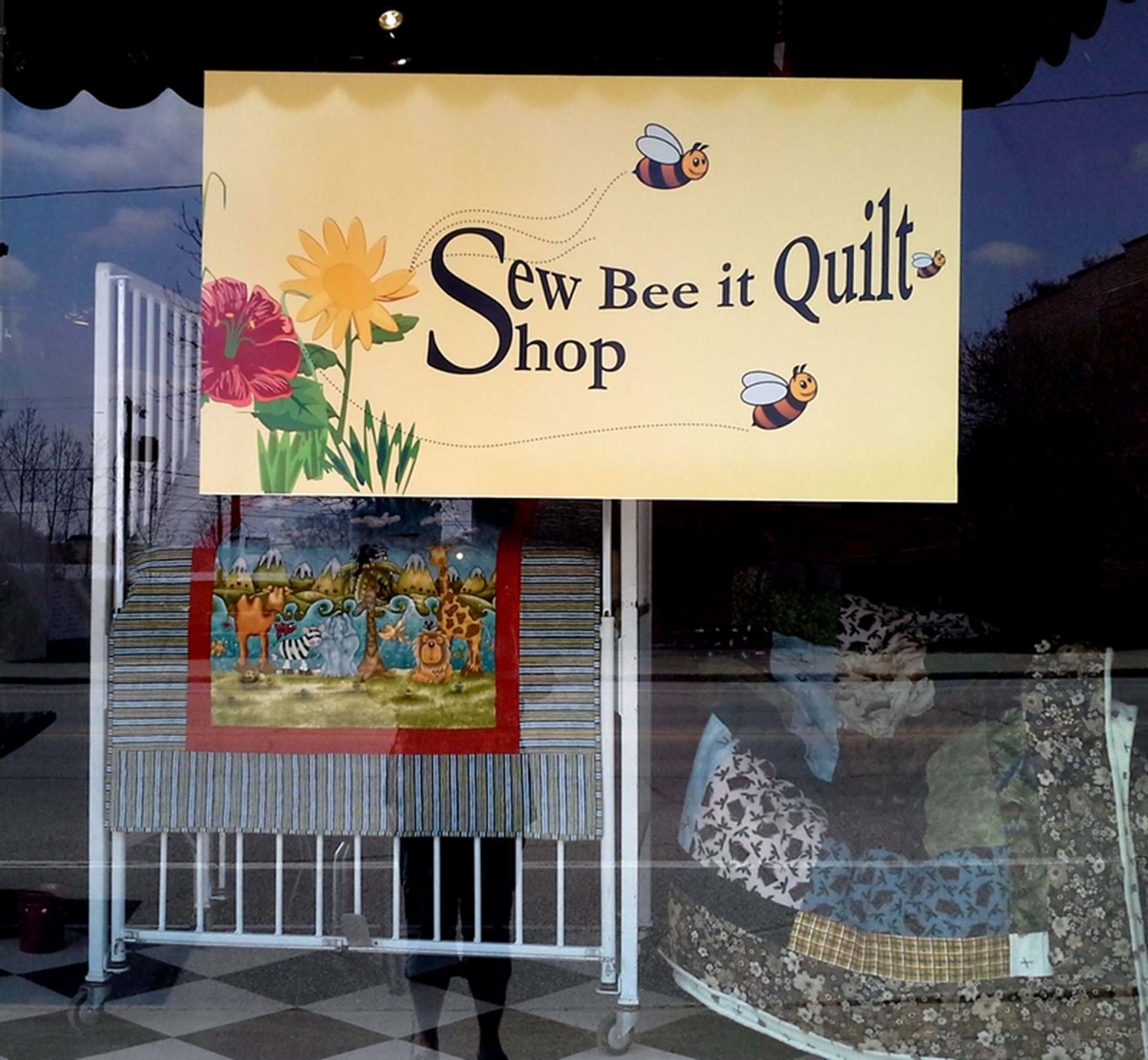 Sew Bee it Quilt Shop Store Front Sign
