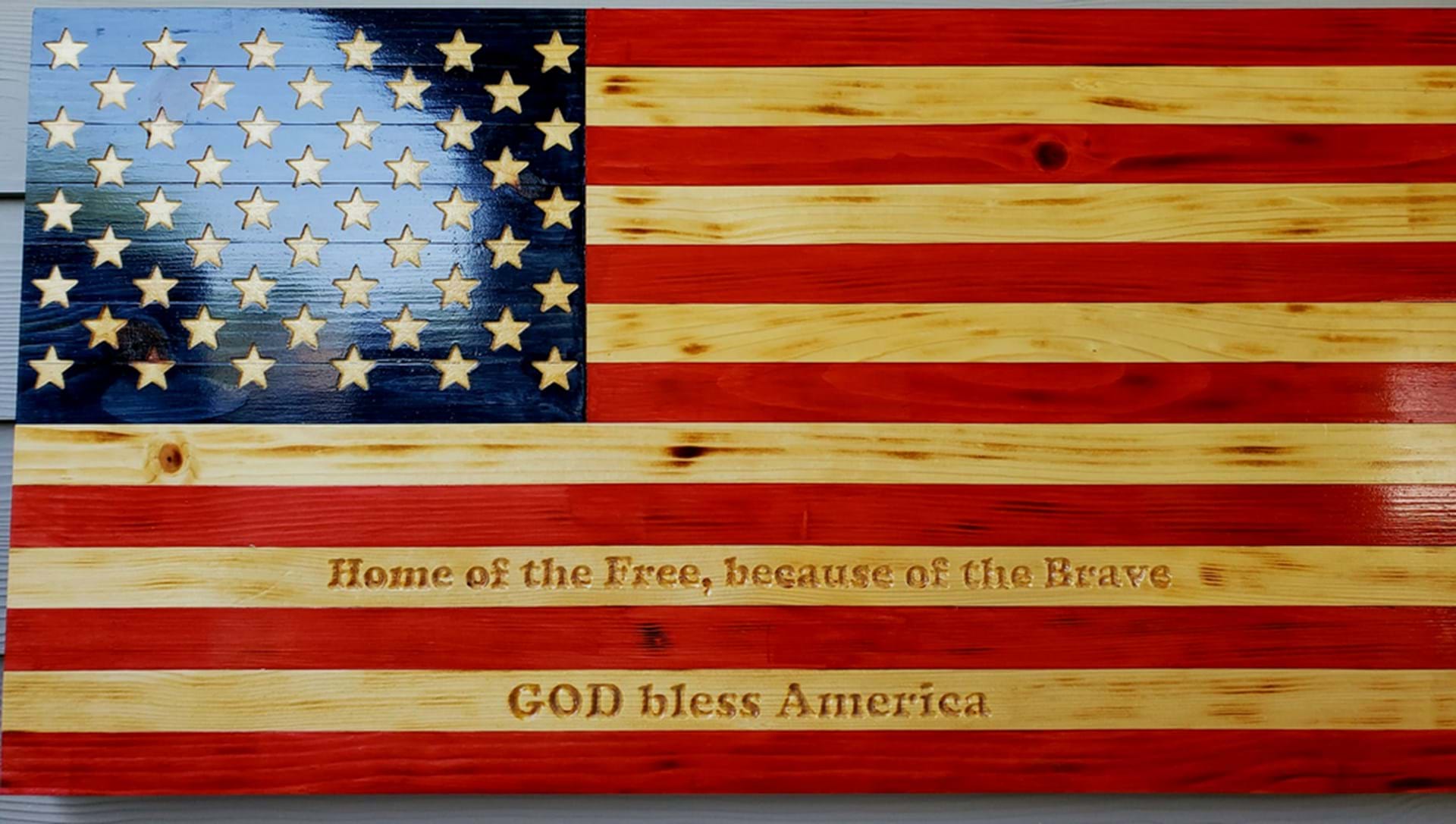 Roger's Custom Wooden American Flags