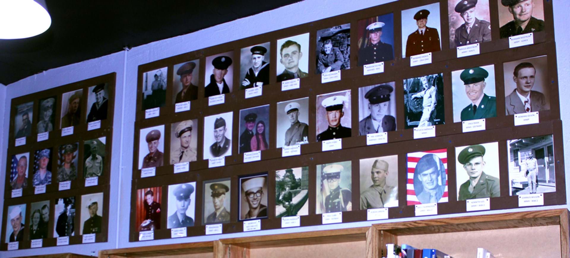 Pictures of Hamilton County Veterans at the Stratford Public Library