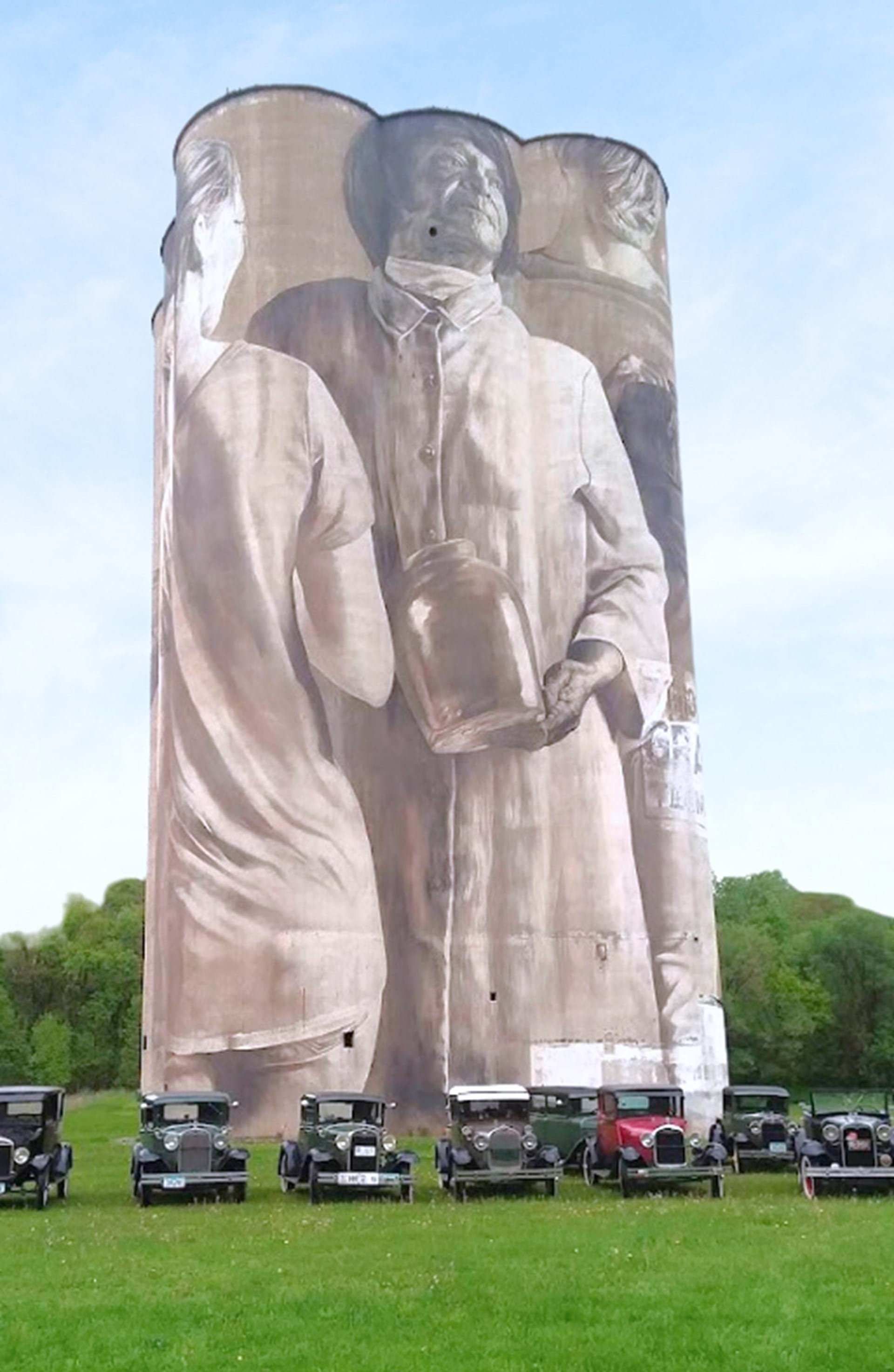 Iowa's largest mural stands 110-feet-tall just across the road from Amigos and is the center of one of the best photo ops in Fort Dodge.