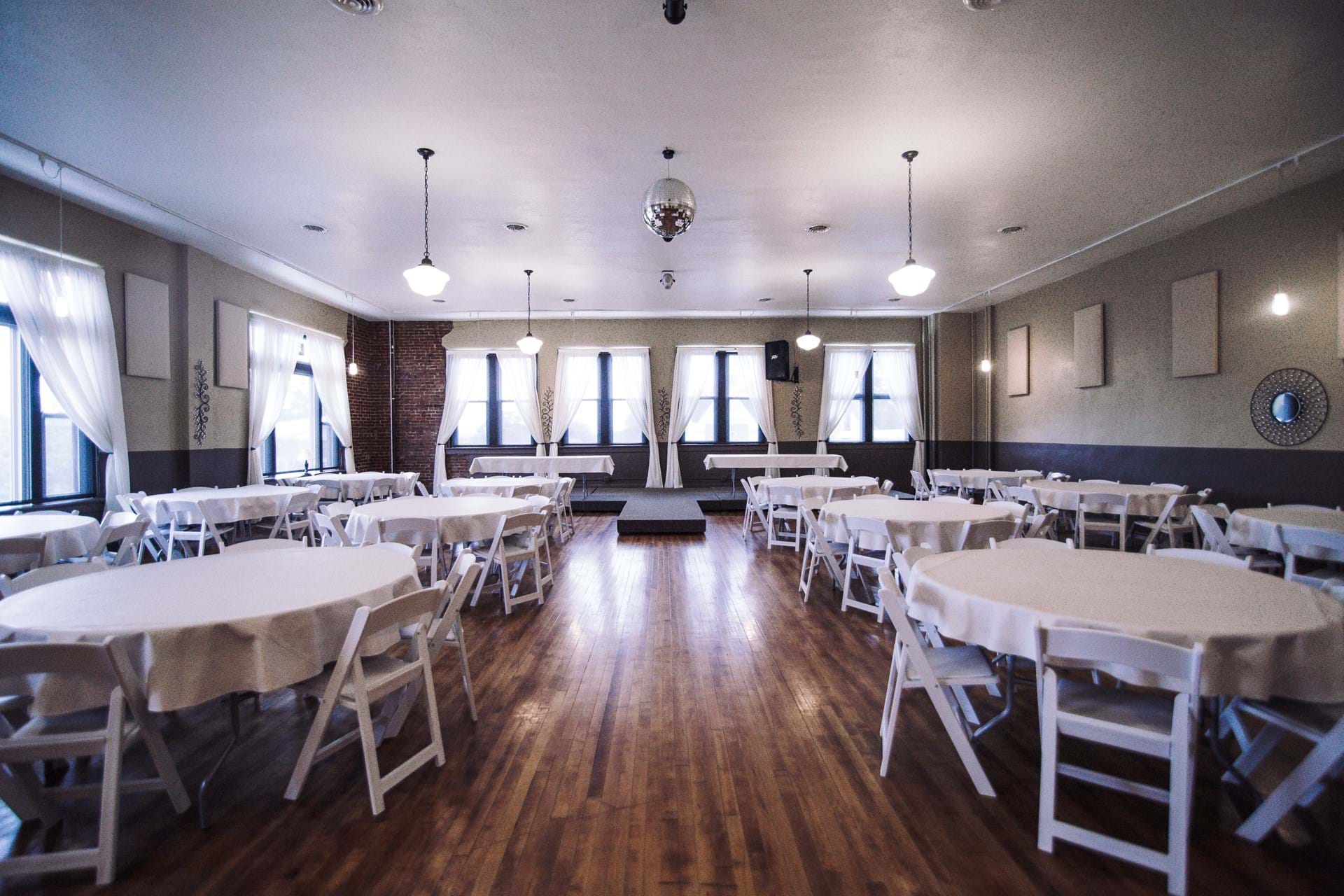 The upstairs ballroom in the Majestic Theater has been hosting events for over 100 years.