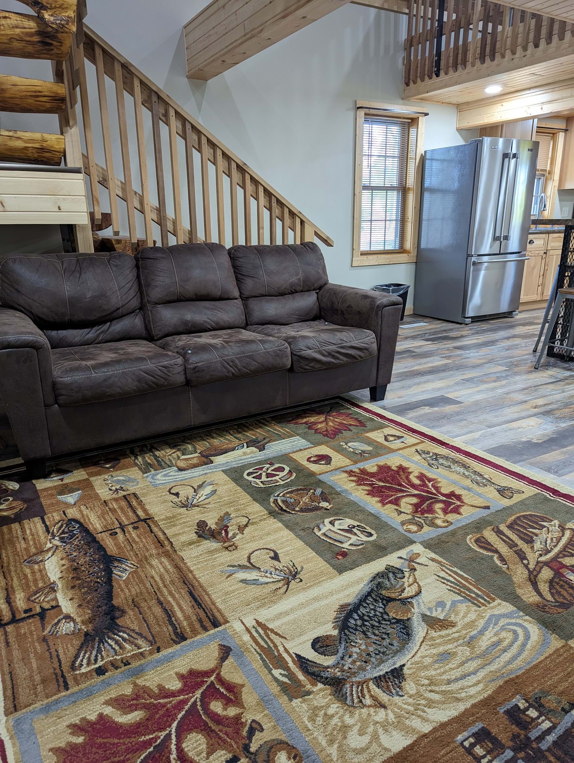 main level sitting space and ktichen