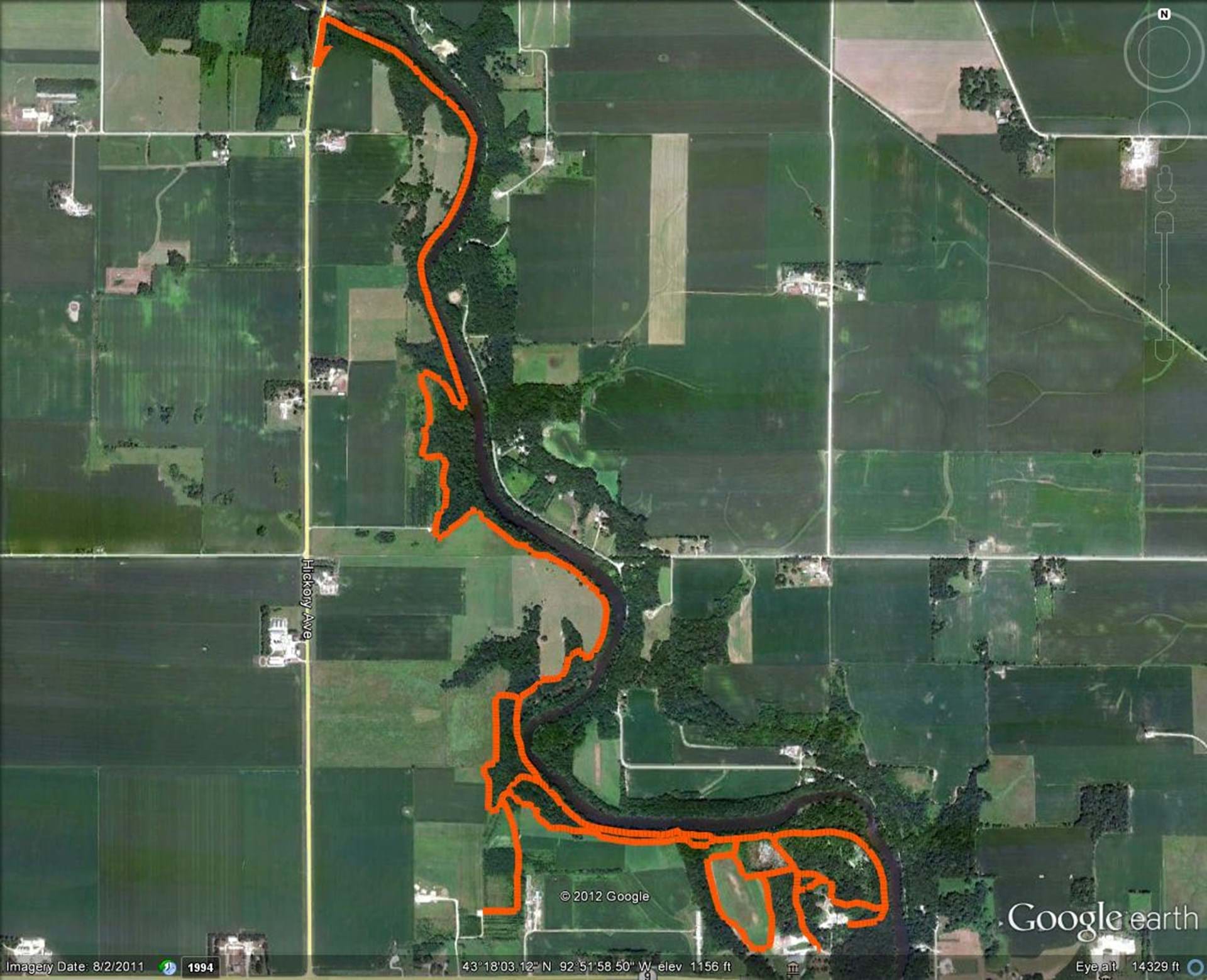 Map of Cedar River Greenbelt Trail