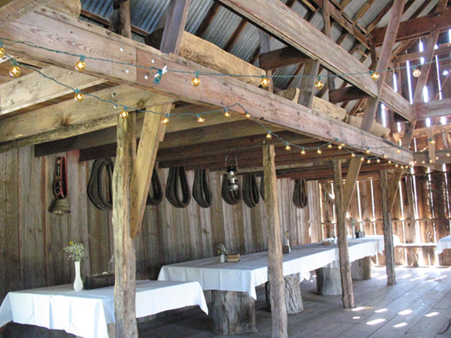 Inside of the River House Barn