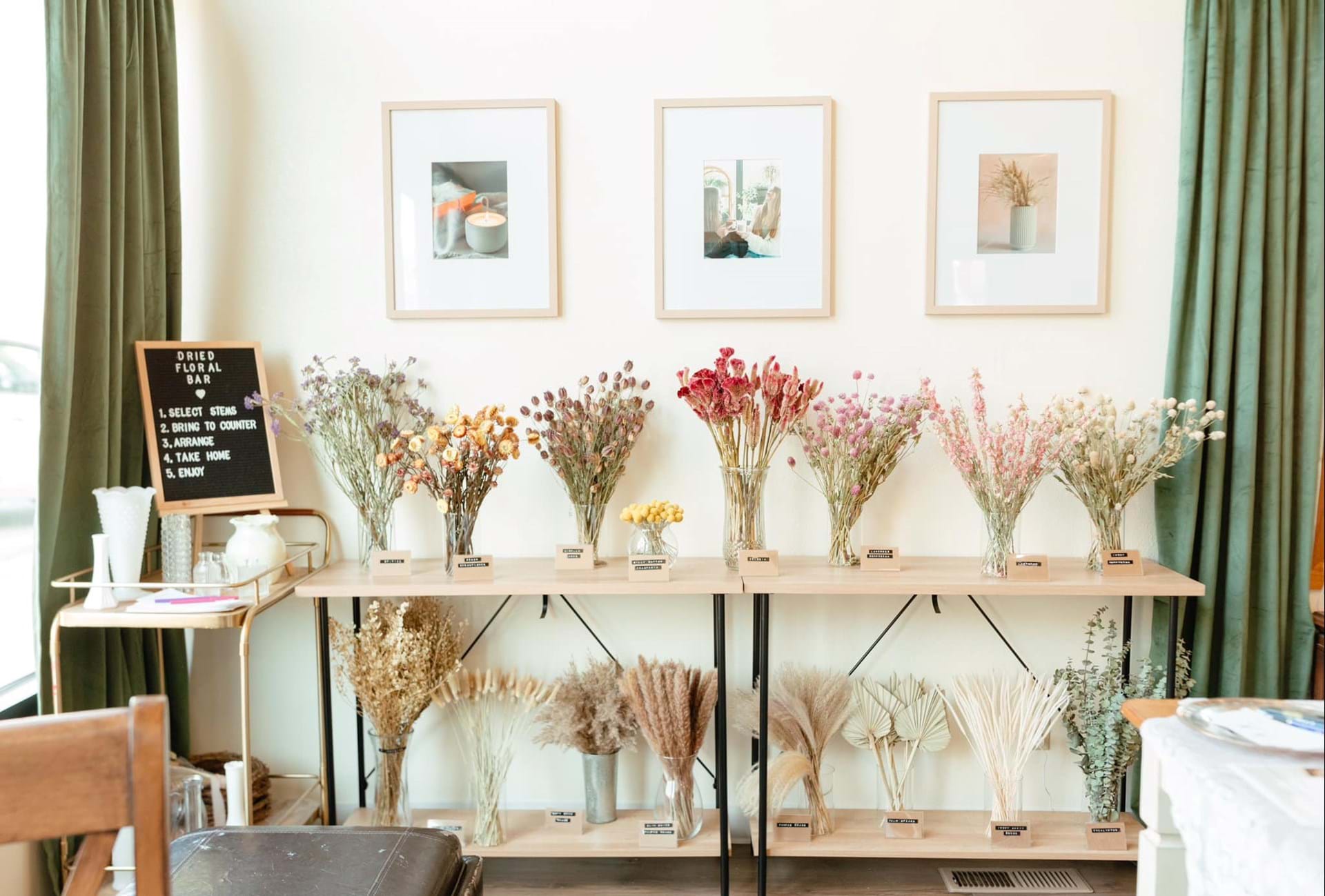 Tura Lura Co dried floral bar