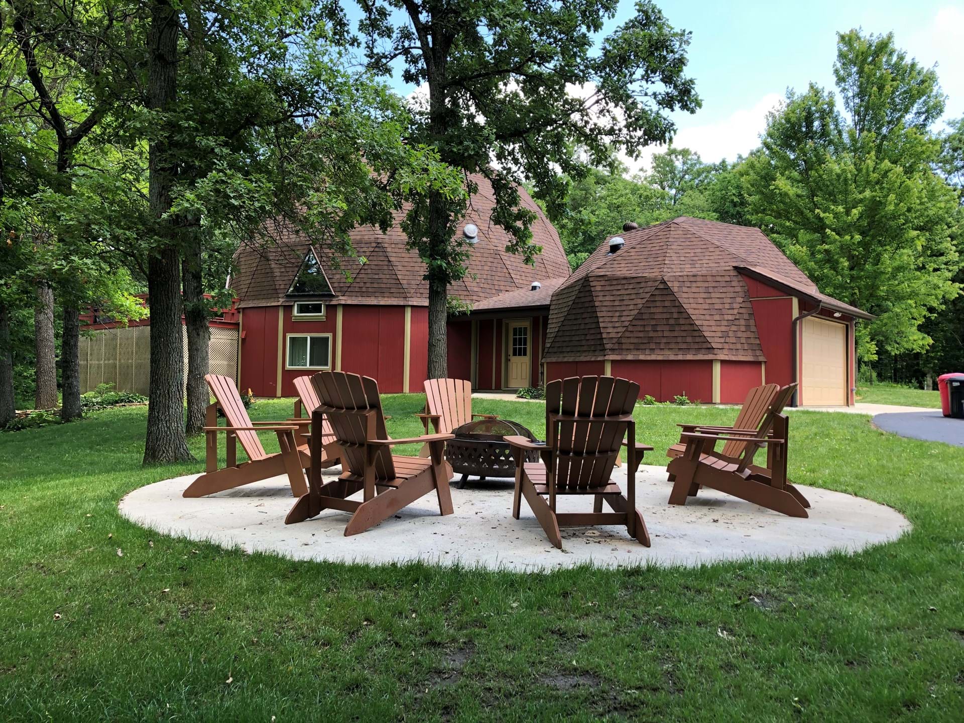 Firepit with wood provided