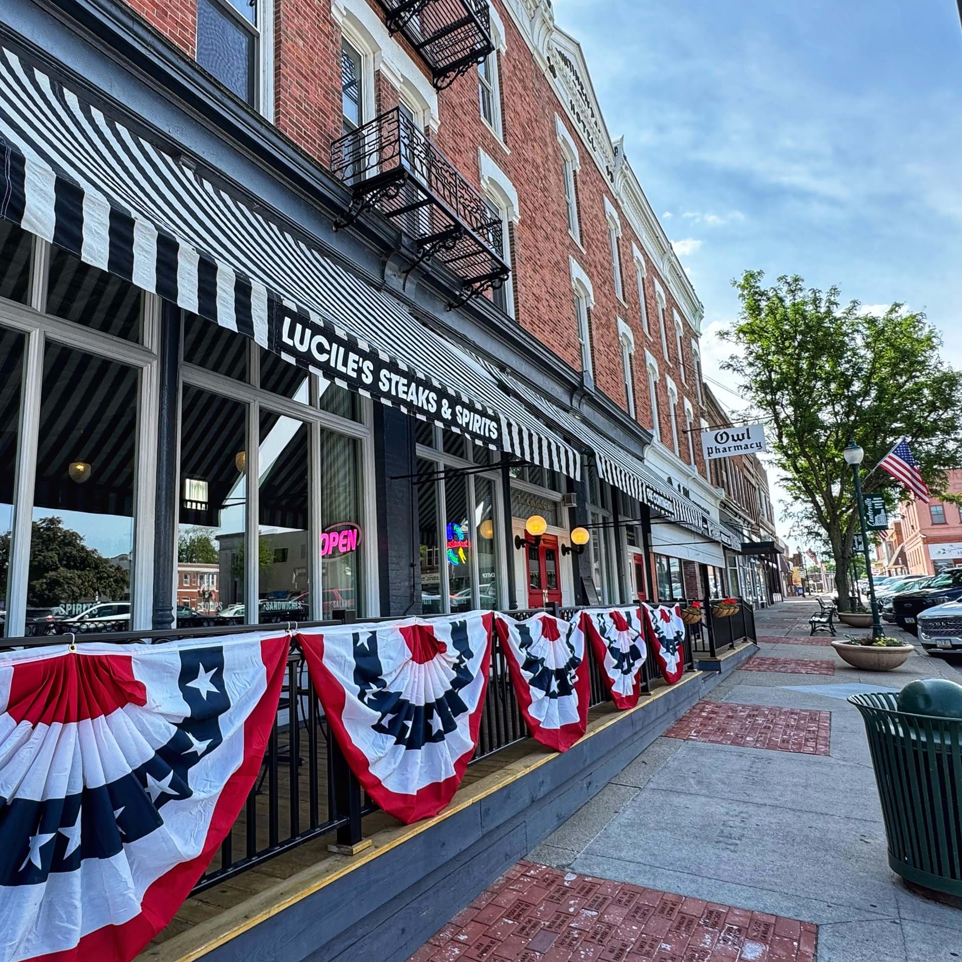 Our front porch is a great place to sit, sip a drink and watch the world go by.
