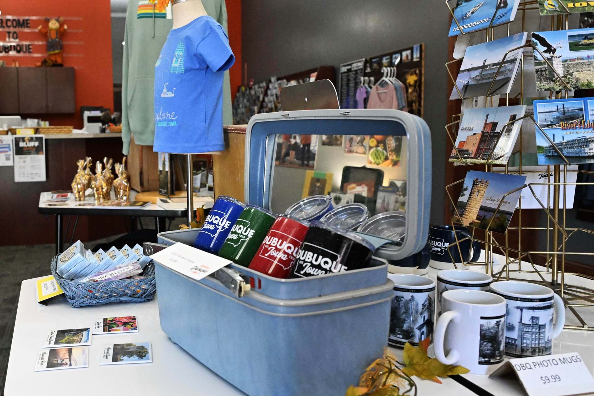 Pick up local gifts and more at the Dubuque, Iowa Welcome Center.