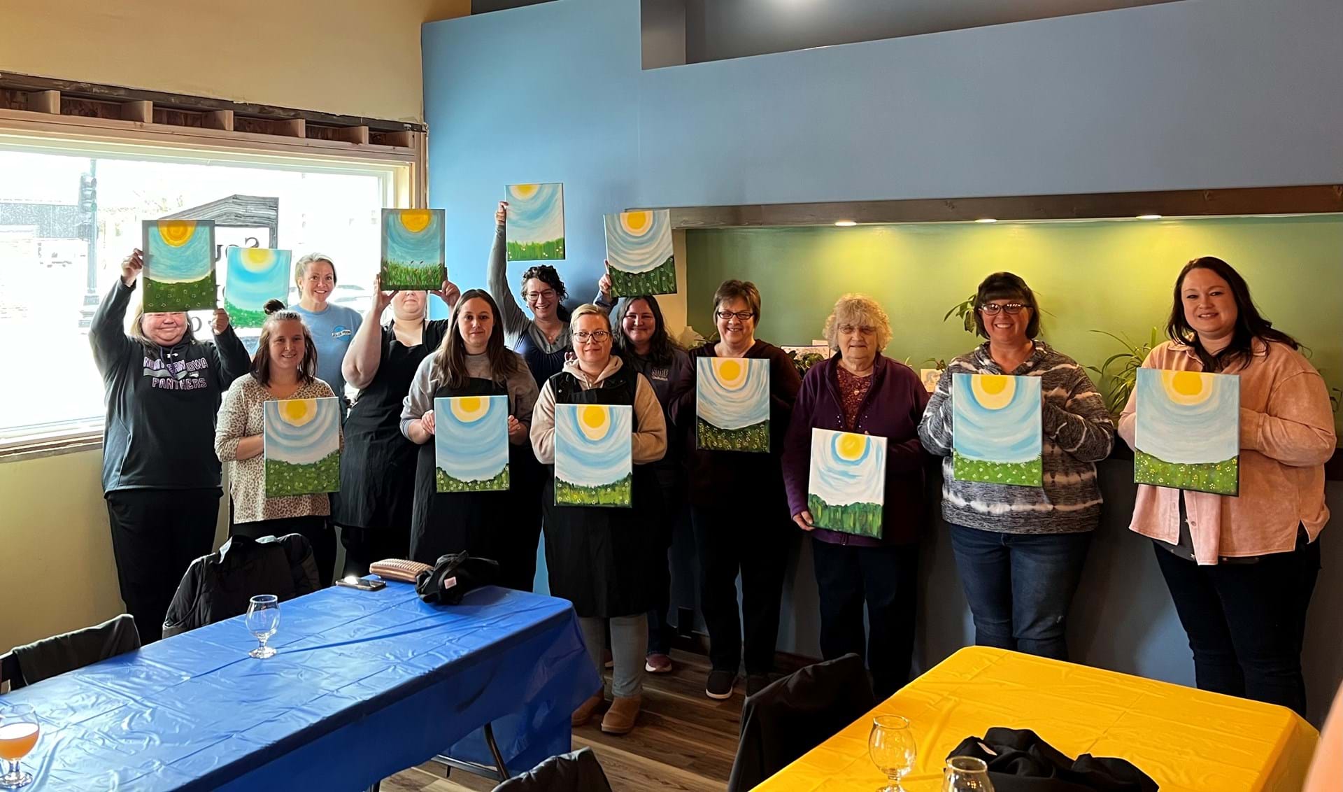 Group paint and sip at SPC