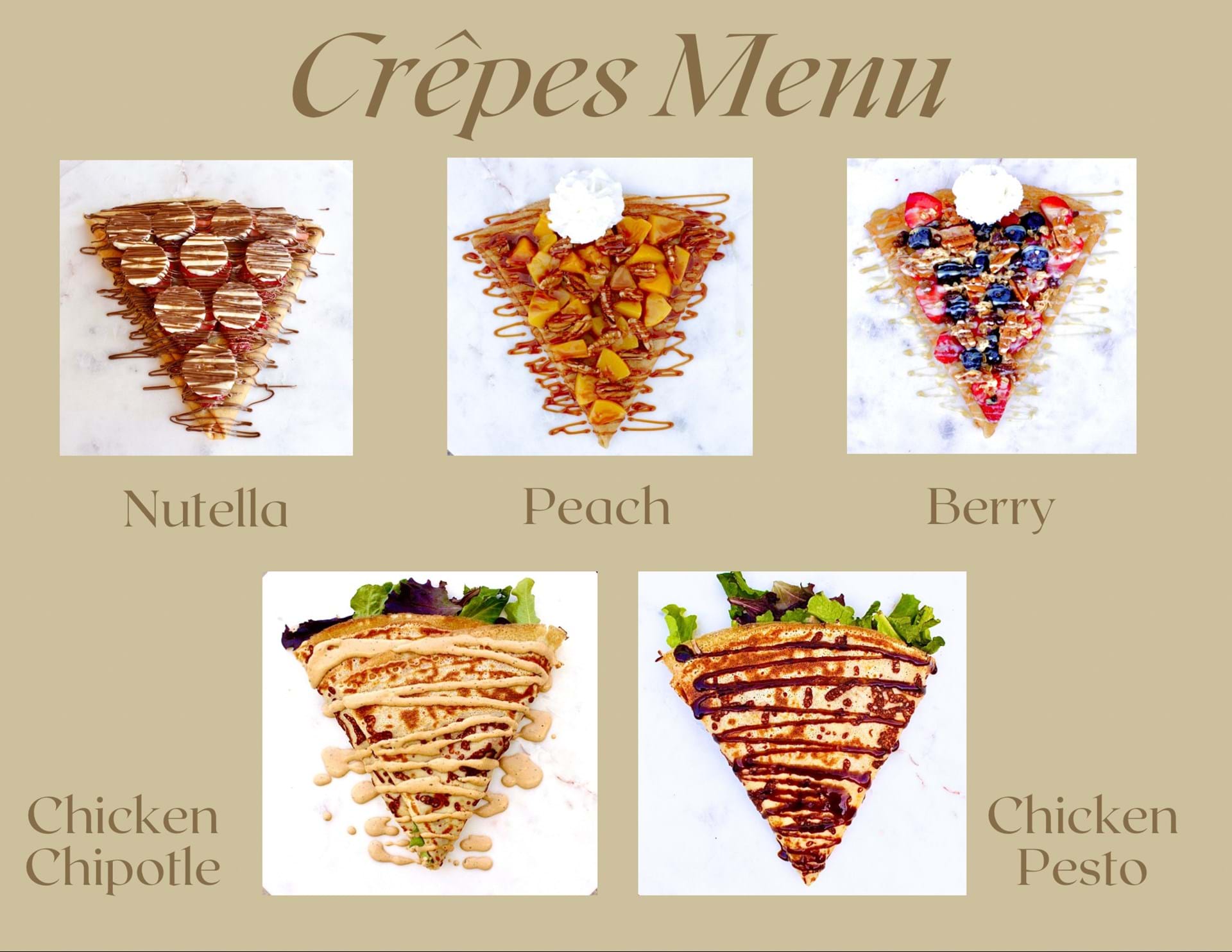 Crêpes Menu