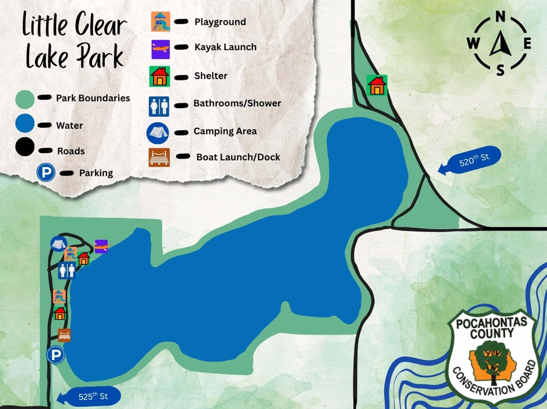 Little Clear Lake Map