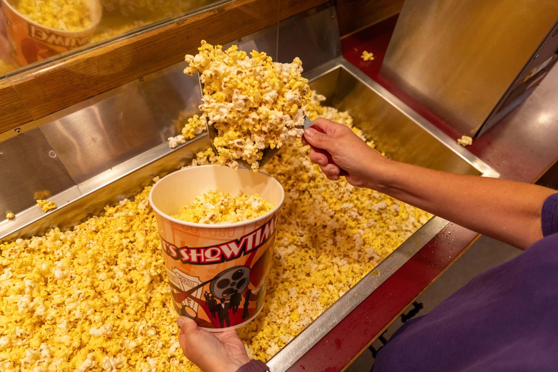 Fresh popped popcorn