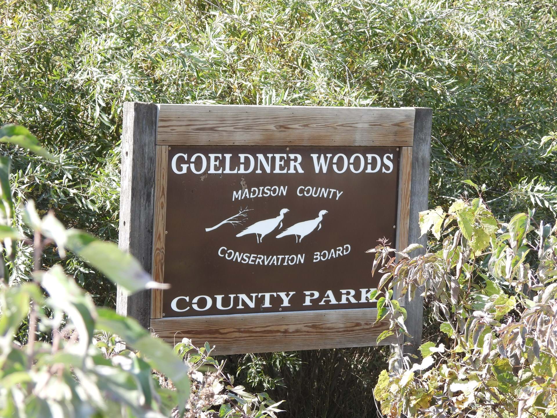 Park sign at Goeldner Woods