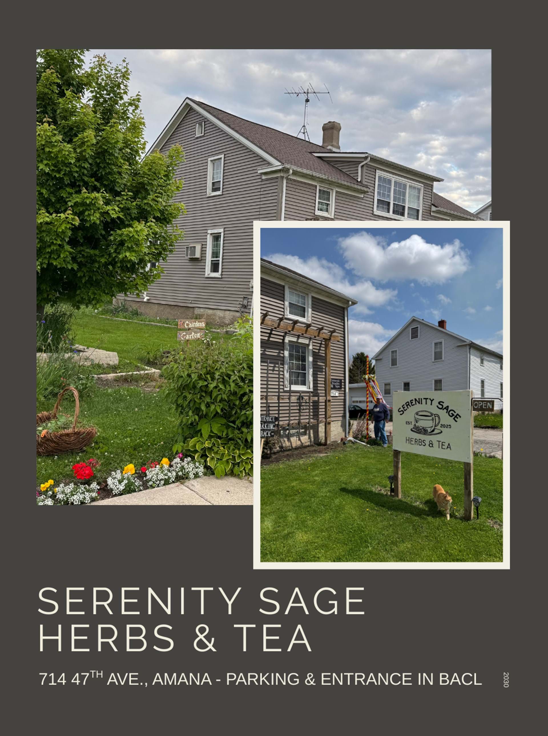 A cozy tea shop in a charming 1860s home