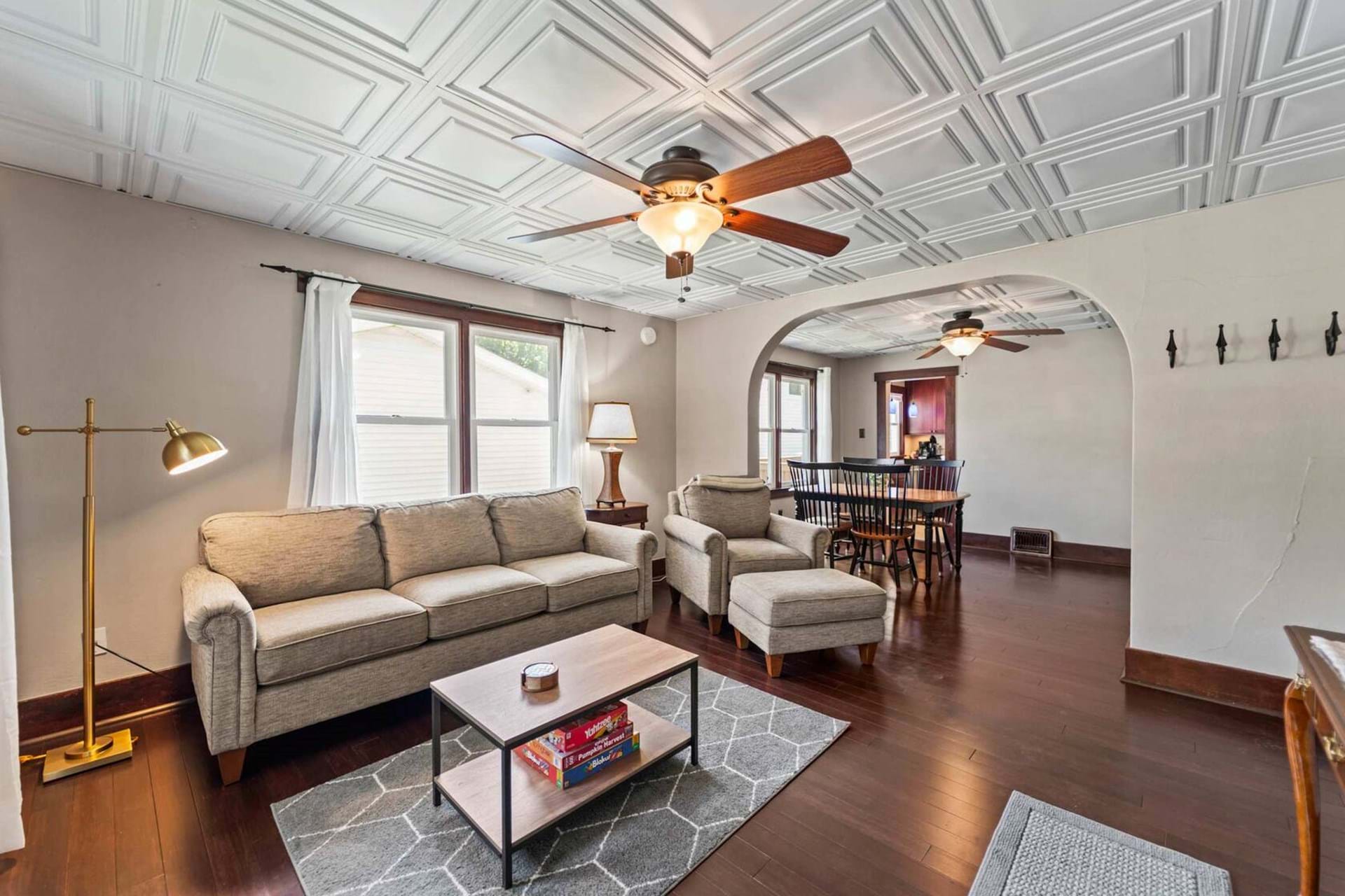 Cozy living room with classic charm in a Stay-A-While vacation rental