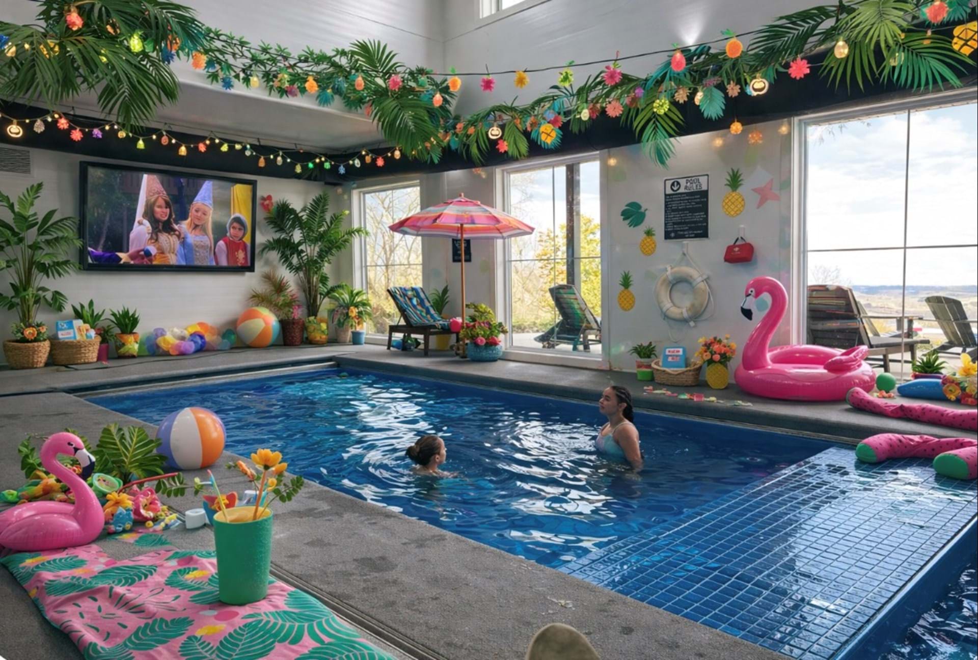 Pool and spa room!