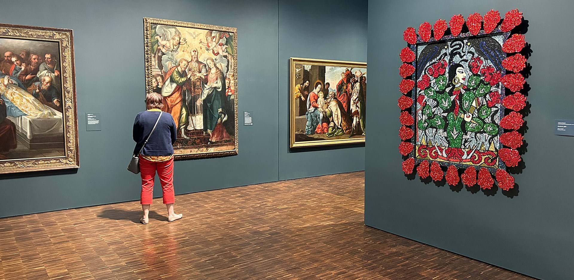 Inside the Figge Art Museum. 