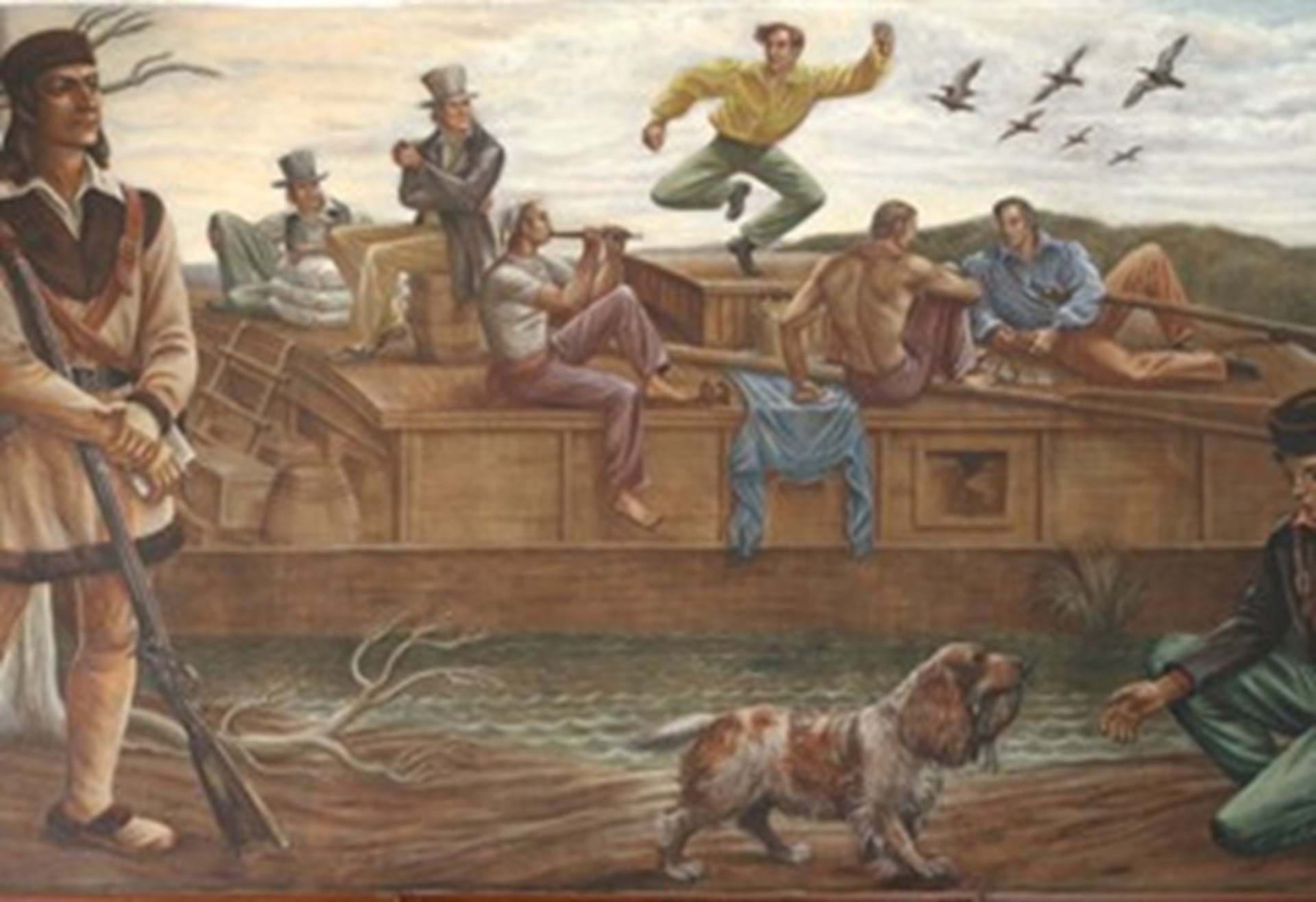 1930's Mural in the U.S. Post Office