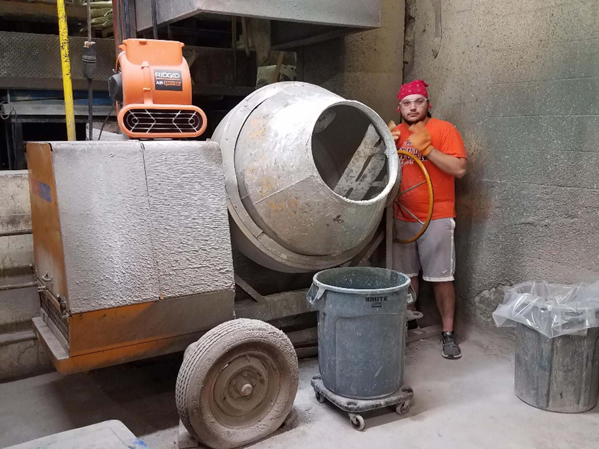 Yes!  We mix our own special concrete!