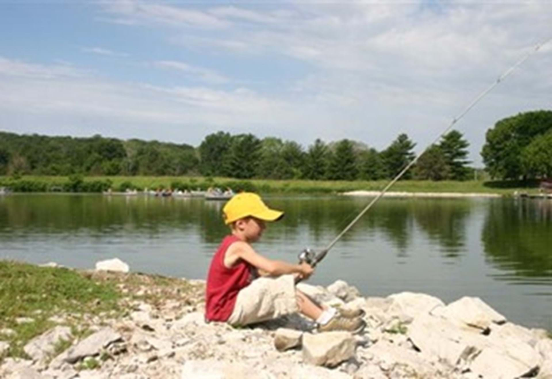 Fishing on the lake