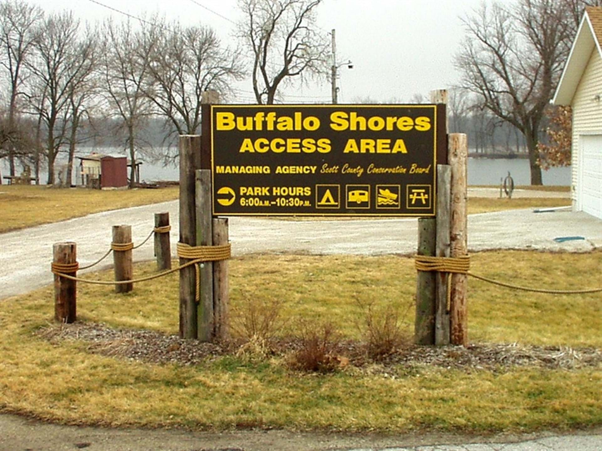 Buffalo Shores Access Sign