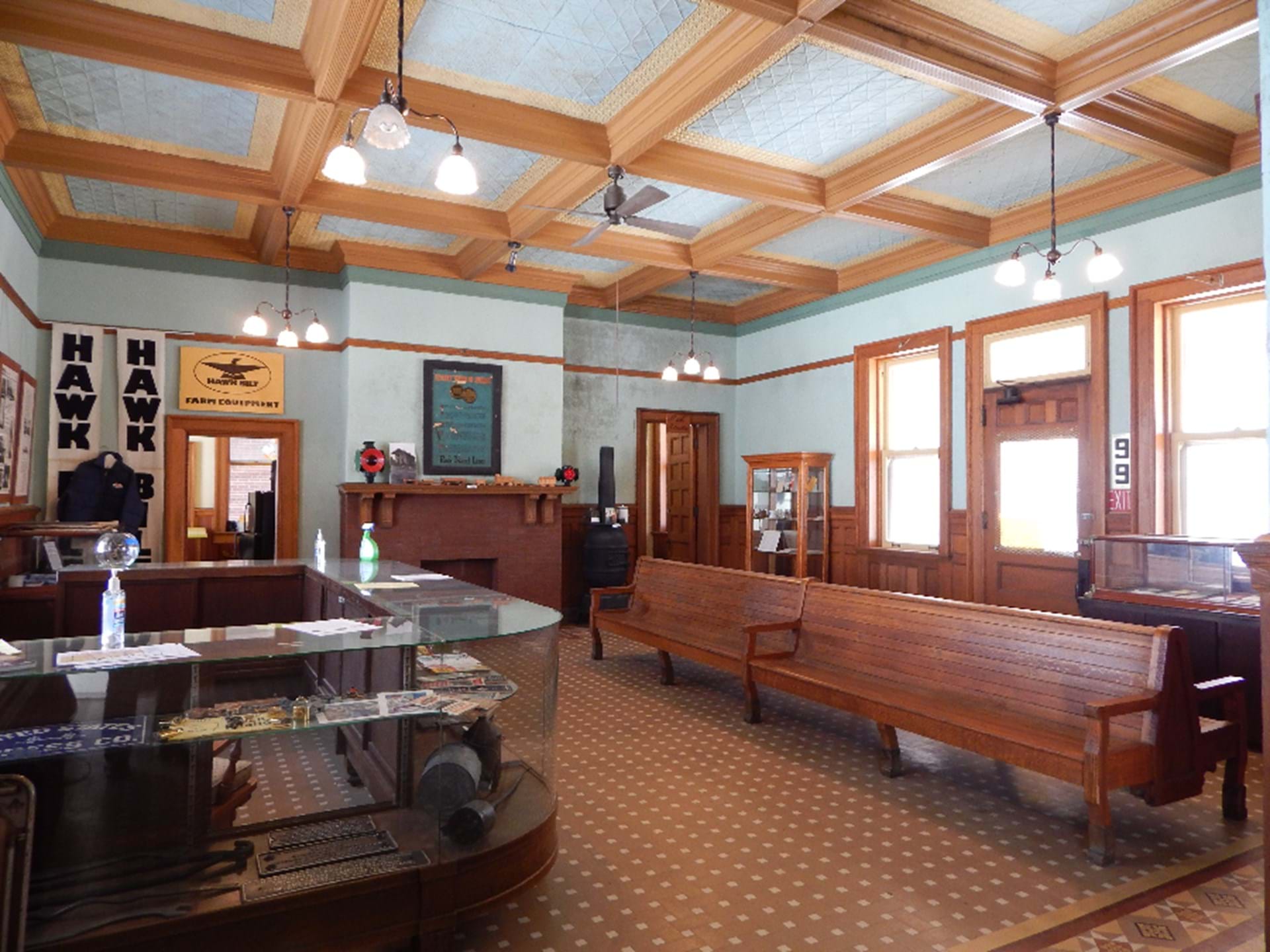 inside Depot looking East