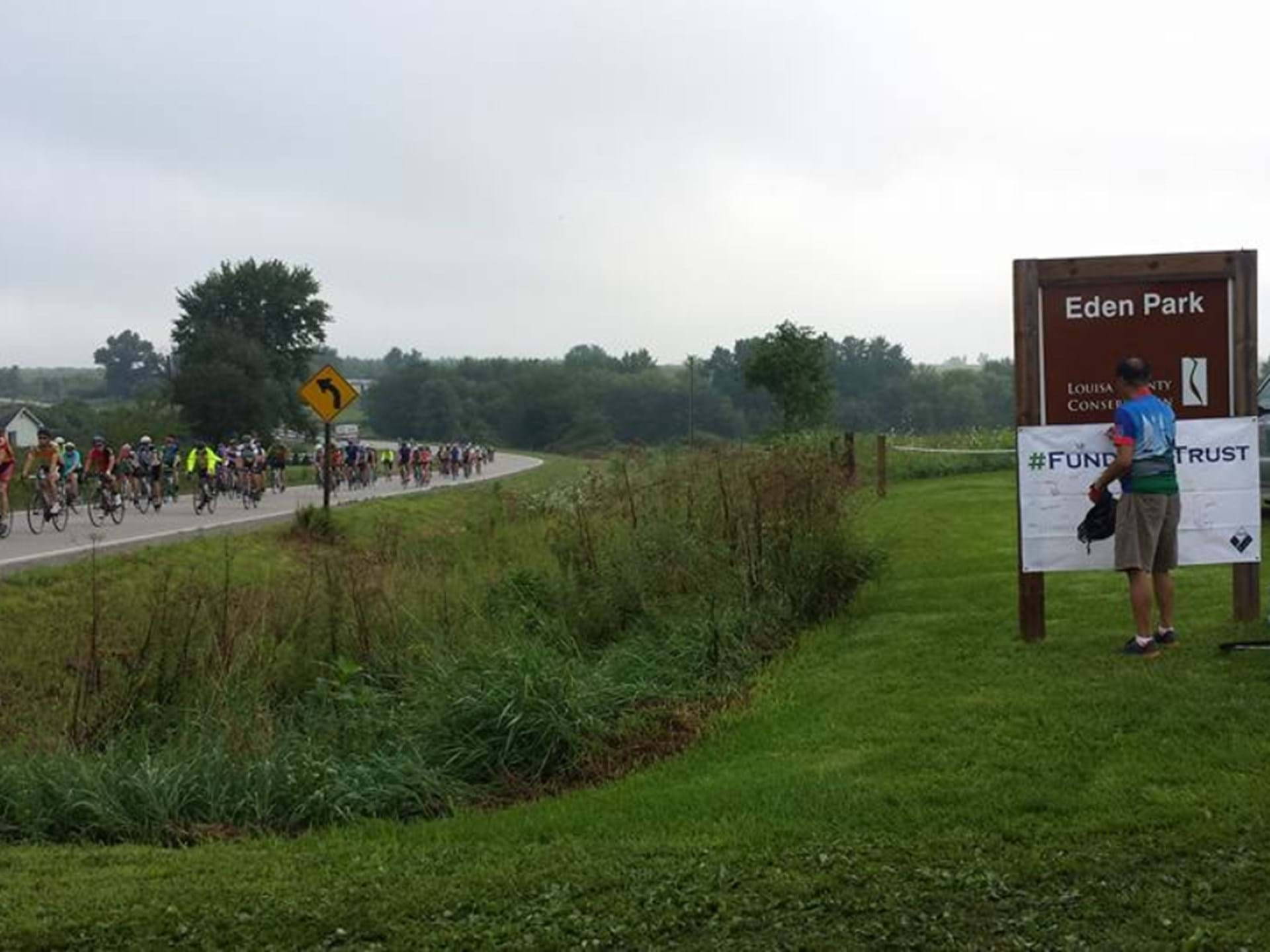 Ragbrai passing Eden Park