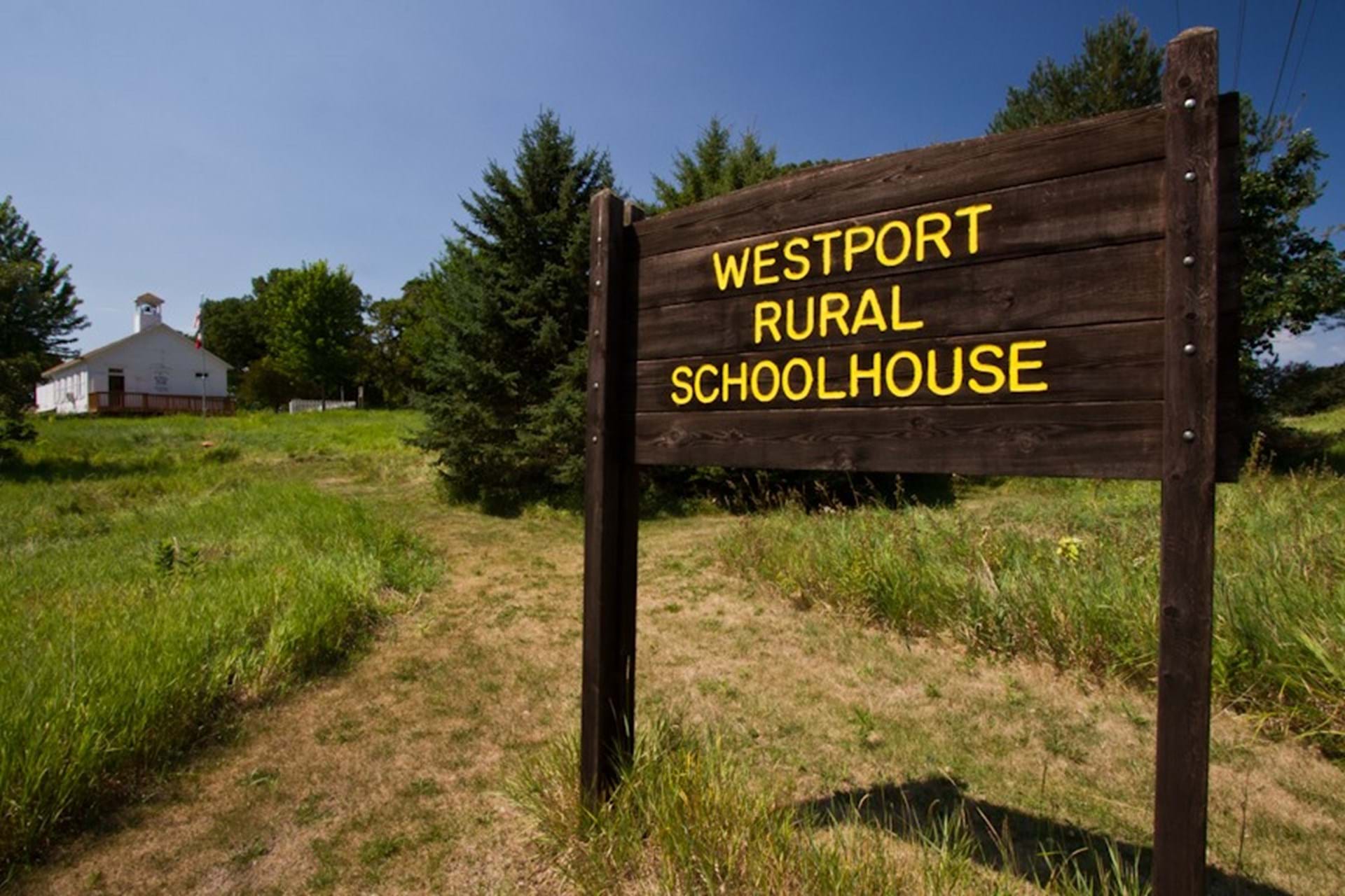 Visit the seasonal Westport Schoolhouse