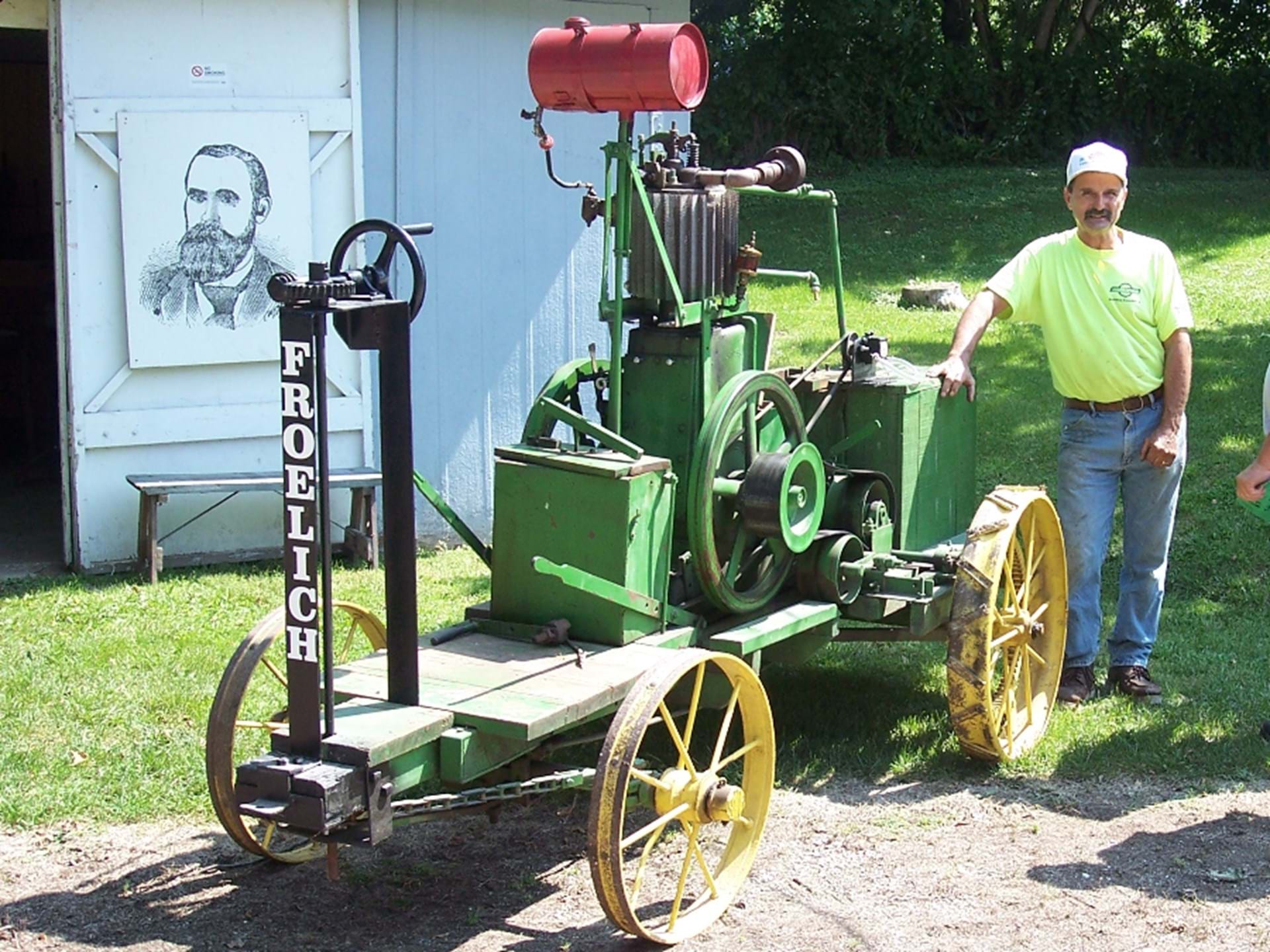 Froelich Tractor Replica by Blacksmith Shop