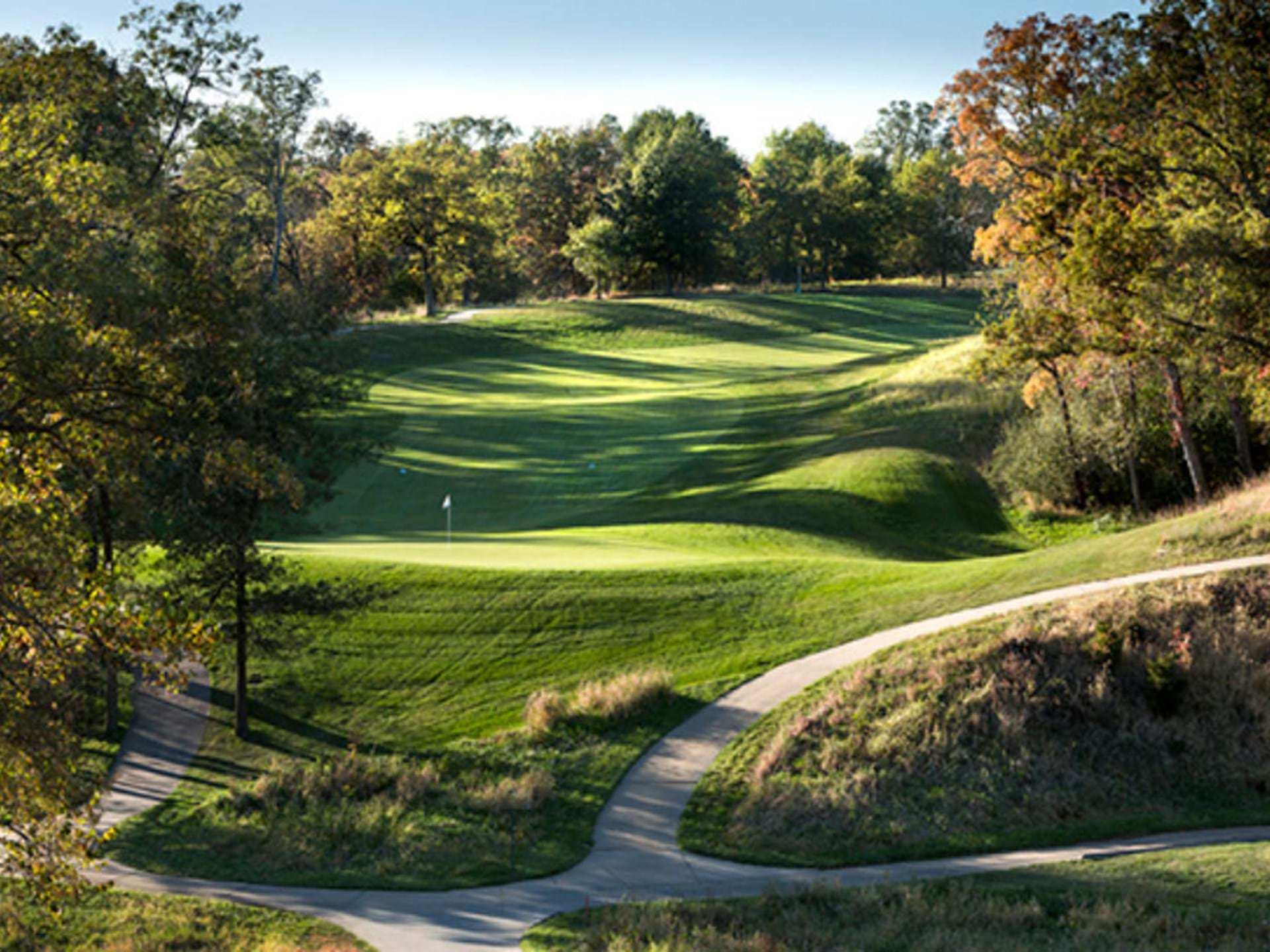 The opening hole at Spirit Hollow Golf Club.