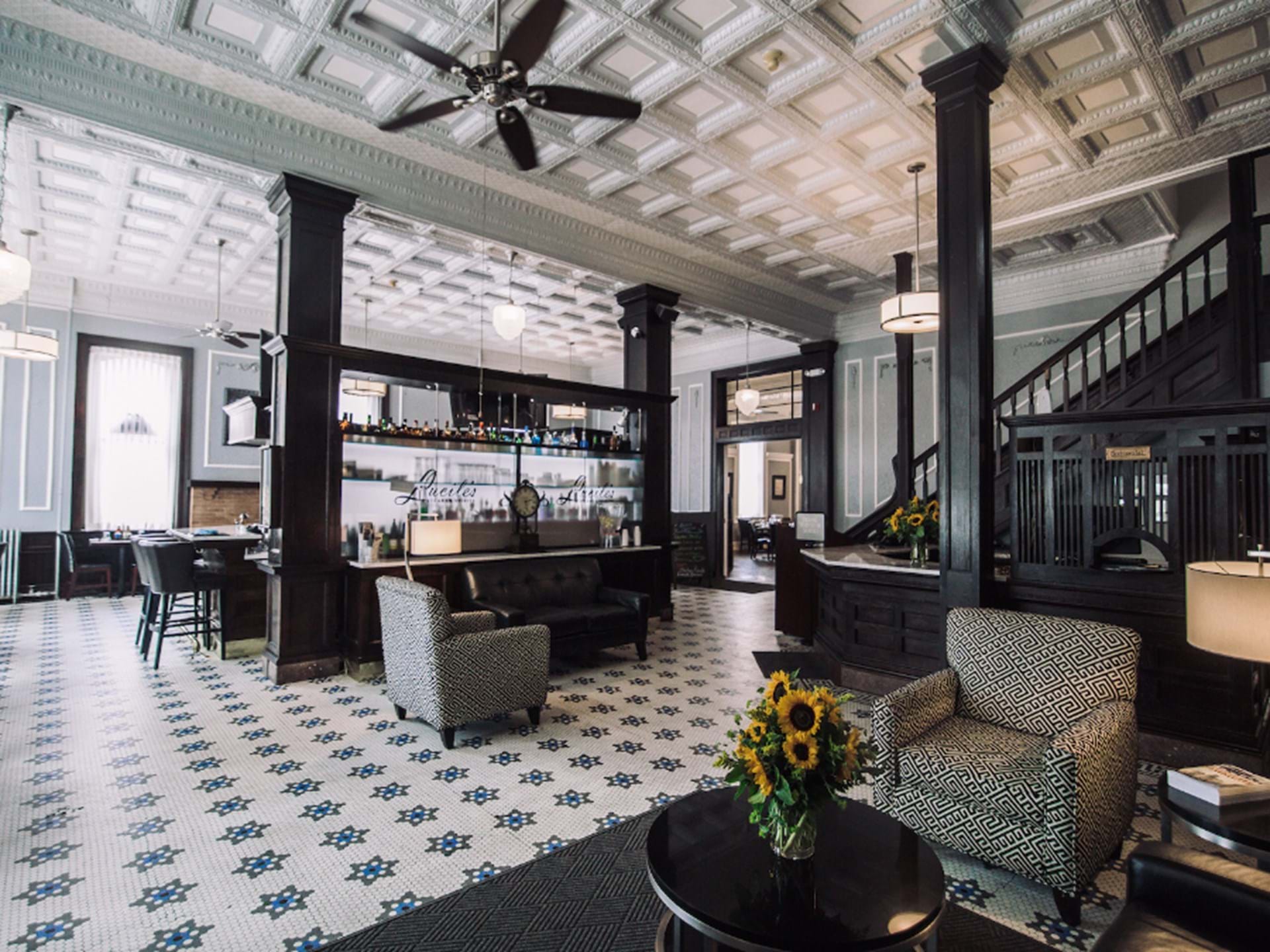 Stepping into our lobby is like stepping back in time.