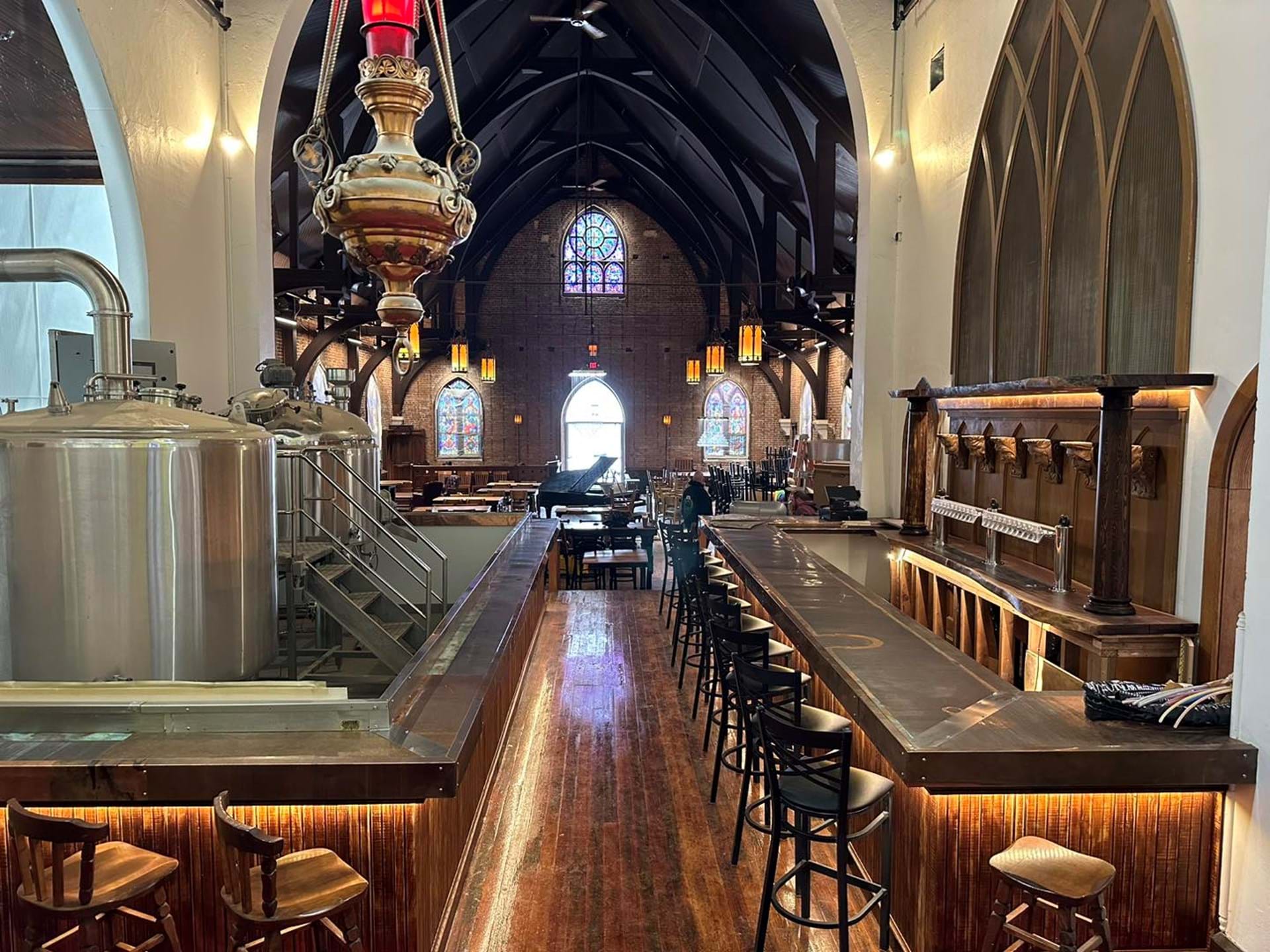 Bar and pulpit.