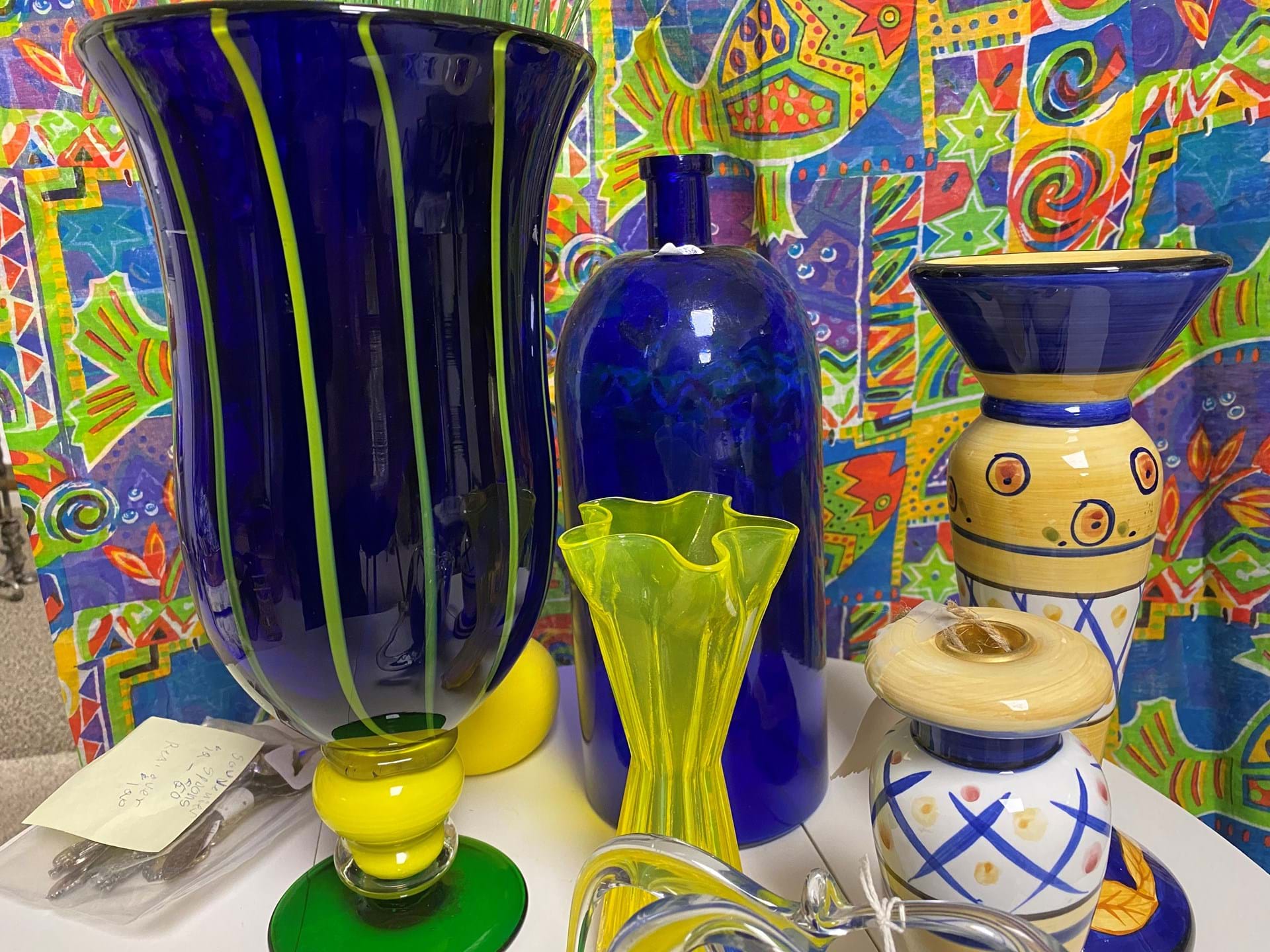 Unique glassware and pottery